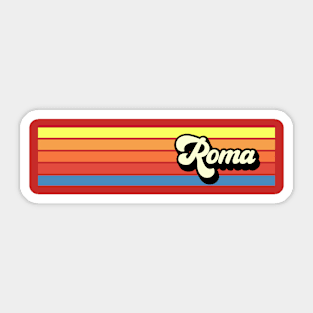 Roma Rome Italy Italia Retro Vintage Design Trendy 70s 80s Sticker